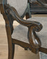 Maylee - Dining Upholstered Arm Chair (Set of 2) - Dark Brown