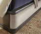 Wickenger - King Upholstered Panel Bed - Dark Brown