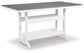 Transville - Rectangular Counter Table With Umbrella Option - Gray / White