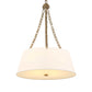 Andalucia - 4 Light Drum Pendant - Gold / White