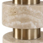 Makani - Travertine Table Lamp - Brass / Gold / White