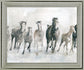 Galloping Mist - 28" x 34" Framed Wall Art - Gray