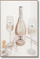 Glitter Toast Celebration - 32" x 47" Framed Wall Art - Beige