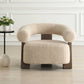 Lennox - Shearling Accent Chair - Beige / Brown