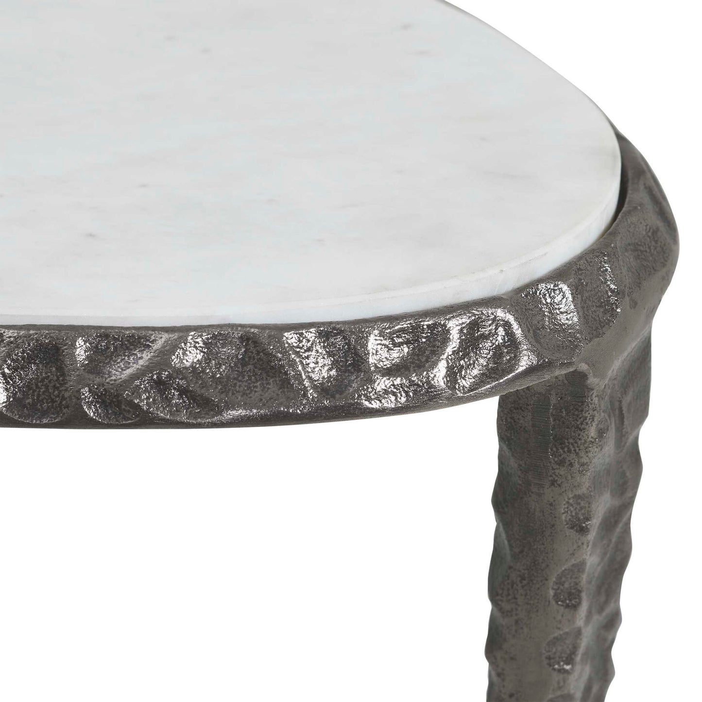 Arnold - Marble Accent Table - Bronze,White