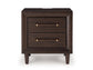 Dantenton - Two Drawer Night Stand - Merlot