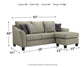 Kestrel - Sofa Chaise - Pearl Silver