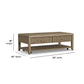 Reed - Rectangular Coffee Table With Casters - Driftwood Oak