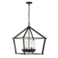 Evanston - 4 Light Indoor-Outdoor Pendant - Black