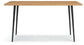 Gretlynn - Rectangular Dining Room Table - Black / Natural