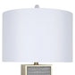 Gator Luxe PU Alligator Leather, Crystal & Metal Table Lamp (Set of 2) - Gray Gator Pu / Soft Gold