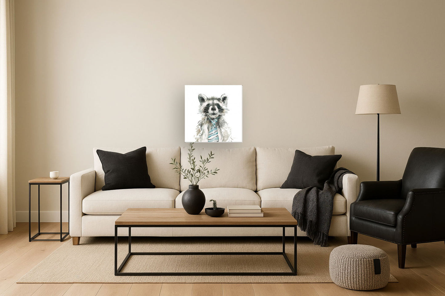 Gallery Wrapped Giclee On Canvas Funny Pet In Tie 24 X 24