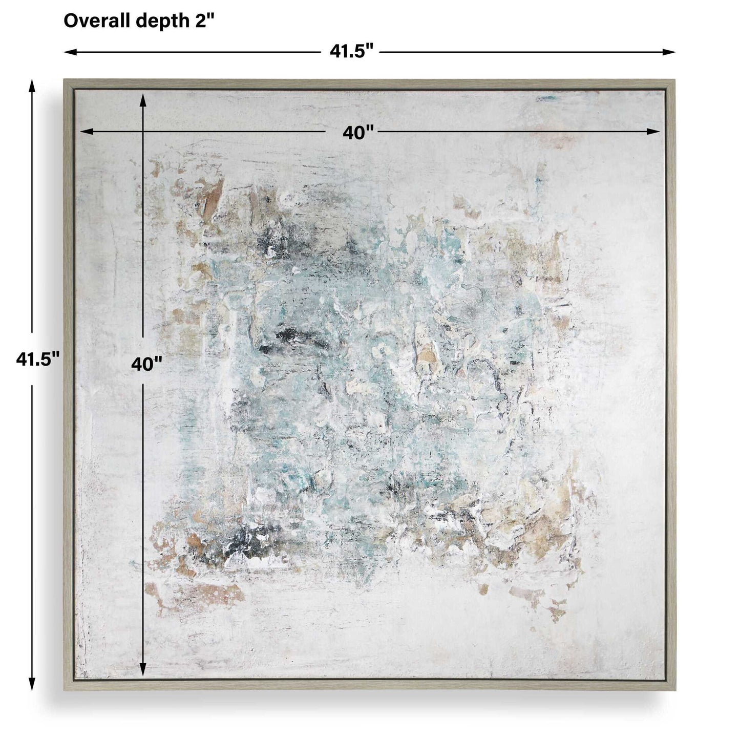 Find Me Here - Abstract Framed Canvas Art - Black / Blue / Brown / Gray / White