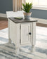 Havalance - Chair Side End Table - White / Gray