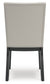 Glinari - Dining Upholstered Side Chair (Set of 2) - Taupe / Black