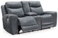 Mindanao - 2 Pc. - Power Reclining Sofa, Power Reclining Loveseat with Console - Steel