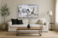 Onyx Drift - 39" x 59" Framed Wall Art - Gray