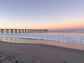 Hermosa Beach Pier By Kathy Mansfield (Framed Small) - Light Blue