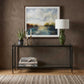 Javana - Glass / Iron Console Table - Brass,Bronze