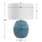 Elysia - Textured Table Lamp - Blue