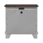 River Place - 3 Drawer Nightstand With Charging Station - Riverstone White & Tobacco