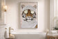 Spa Retreat I Hand-Embellished Canvas With Rocks In Frame - Pink / White