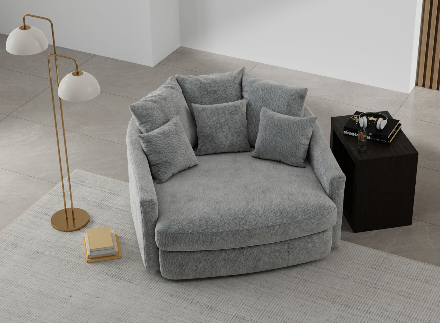 Matty - Round Accent Cuddle Chaise