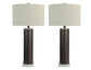 Slate Stone Metal & Jade Table Lamp (Set of 2) - Gray Slate