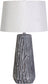 "Textured Elegance" Ceramic Table Lamp (Set of 2) - Gray