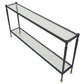 Javana - Glass / Iron Console Table - Brass,Bronze