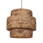 Water Hyacinth - 4 Light Woven Pendant - Light Brown