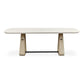Circa - Concrete Outdoor Dining Table - White / Woodtone