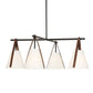 Reins - Accent Straps 4 Light Chandelier - Black