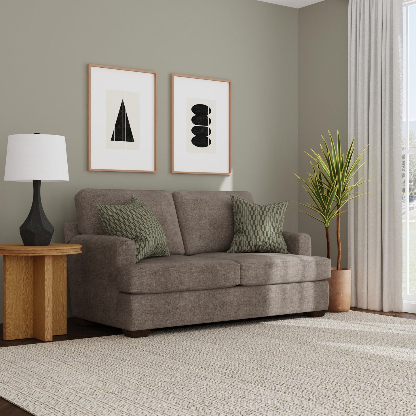 Olivia - Fabric Stationary Loveseat
