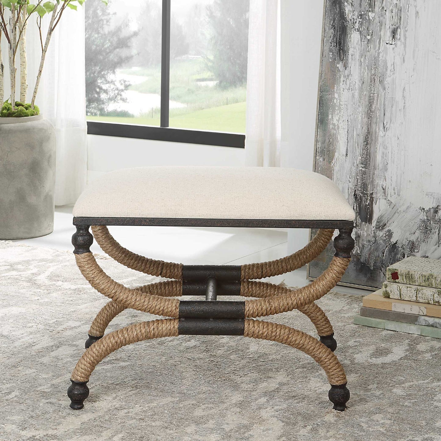 Icaria - Upholstered Small Bench
