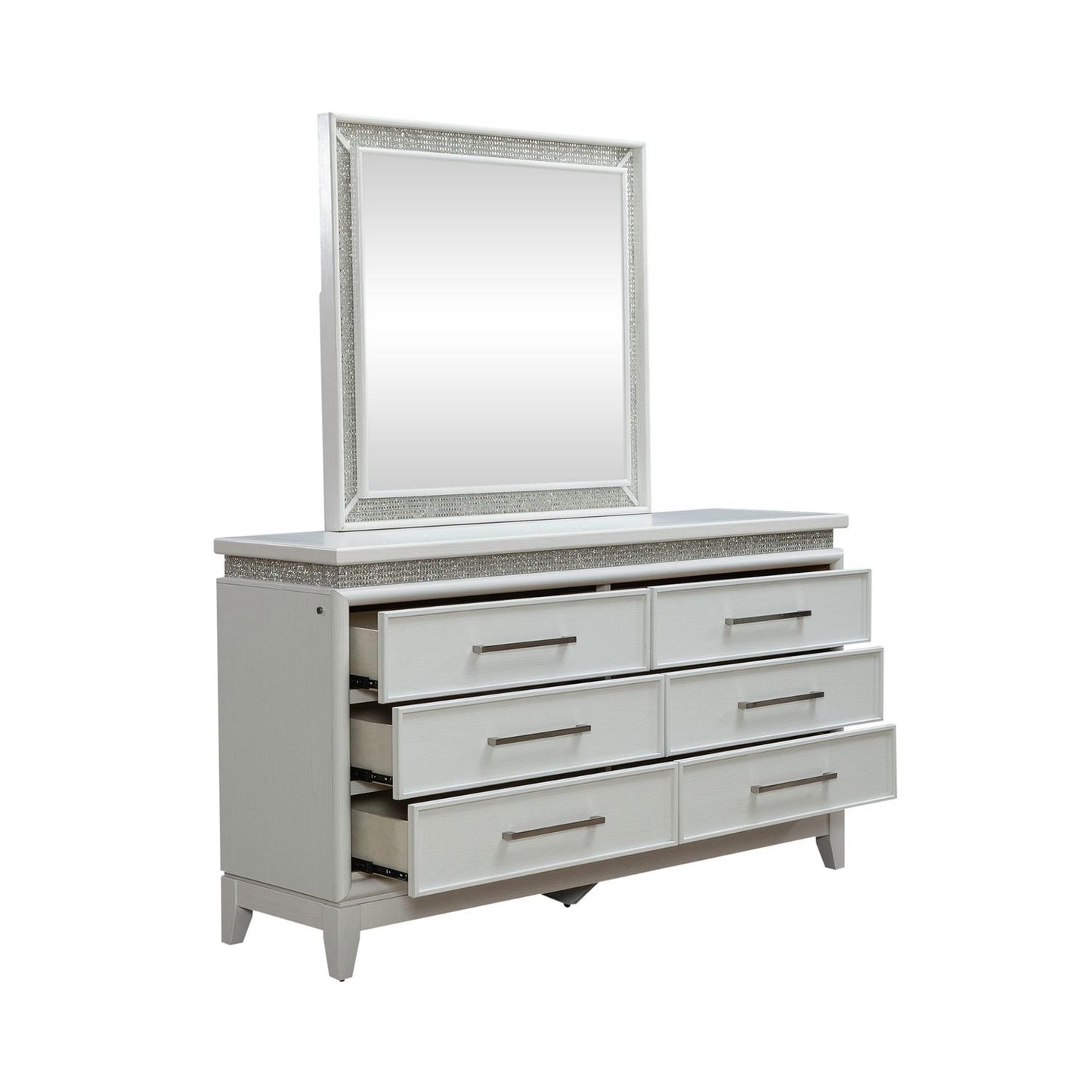 Reflections - Dresser & Mirror - White