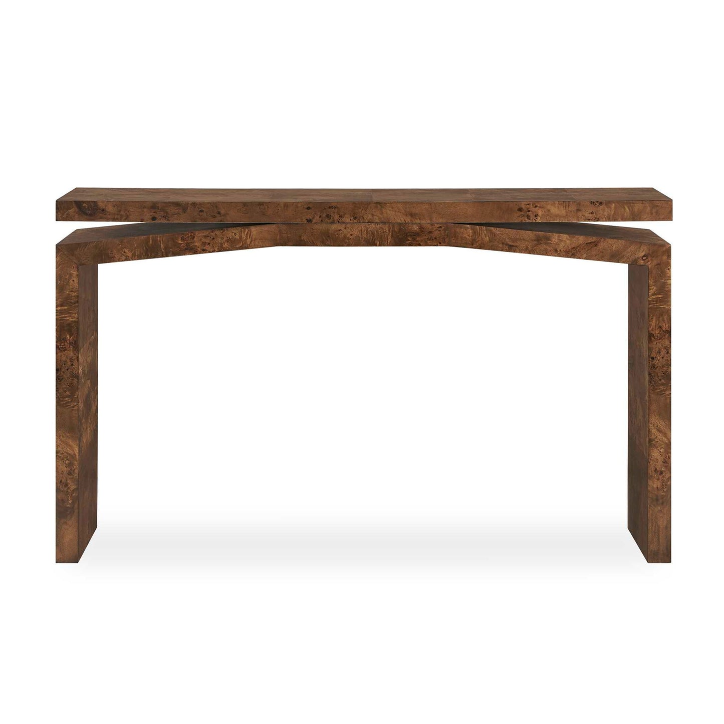 Naoko - Burl Wood Console Table - Woodtone