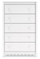 Hallityn - Five Drawer Chest - White