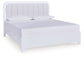Jarlee - 4 Pc. - King Panel Bed, Dresser, Mirror And Nightstand - White