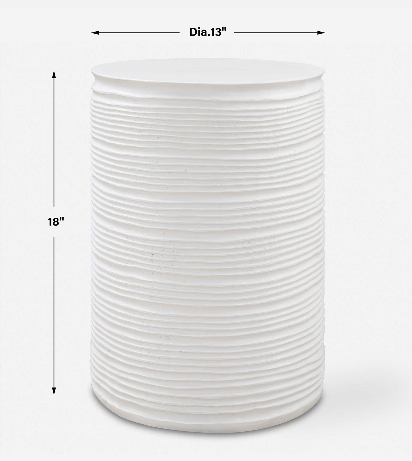 Borderline - White Drum Table