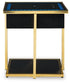 Rexwell - Accent Table With Speaker - Black / Gold Finish