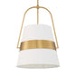 Harness - 1 Light Shade Pendant - White / Gold