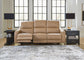 Mosswell - Power Reclining Sofa With Adj Headrest - Toffee