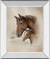 Race Horse I By Ruane Manning - Mirror Framed Print Wall Art - Dark Brown