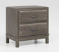 Mazing - Two Drawer Night Stand - Gray
