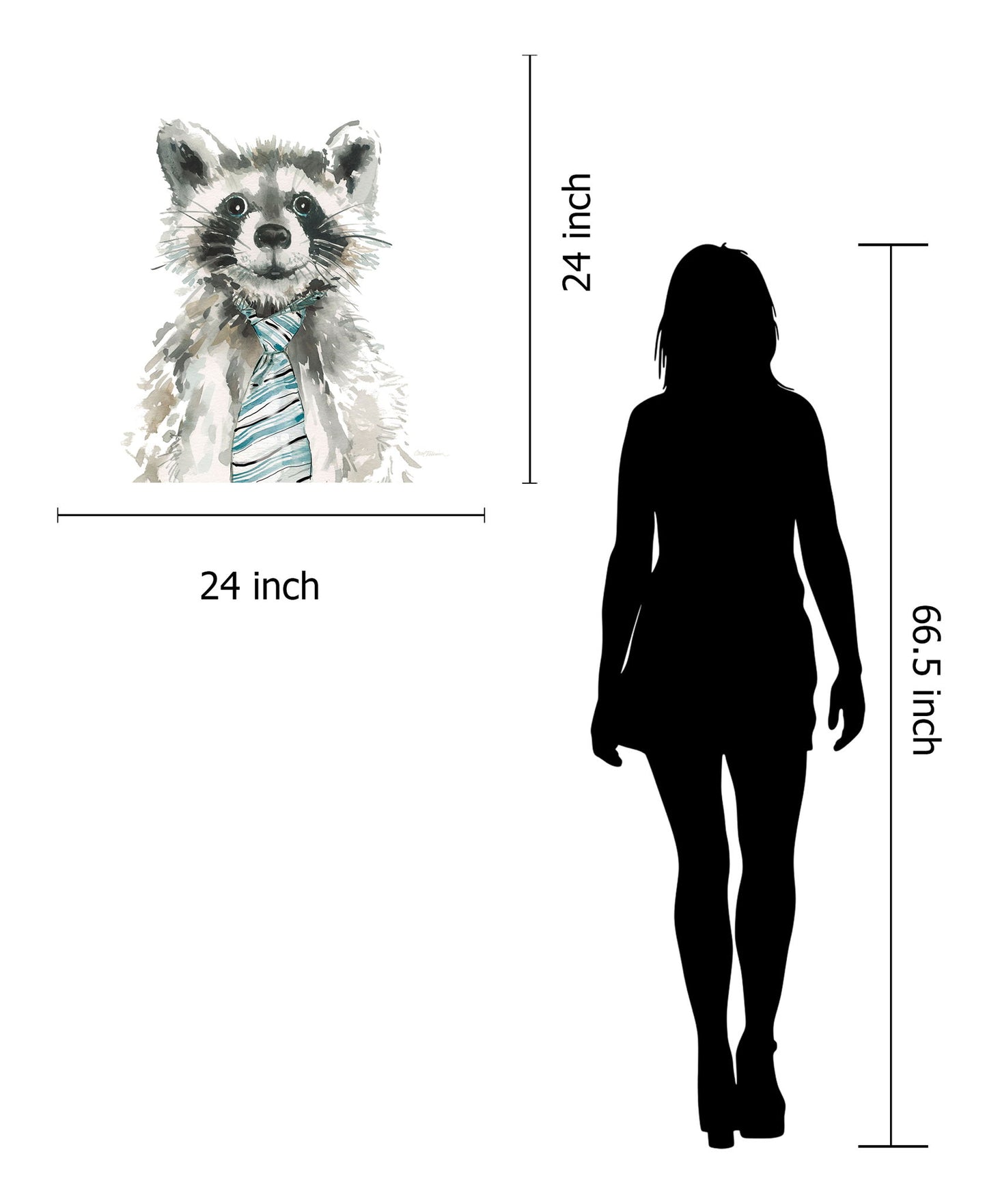 Gallery Wrapped Giclee On Canvas Funny Pet In Tie 24 X 24