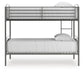 Lanceburg - 3 Pc. - Twin Over Twin Bunk Bed And 2 Mattresses - Gray