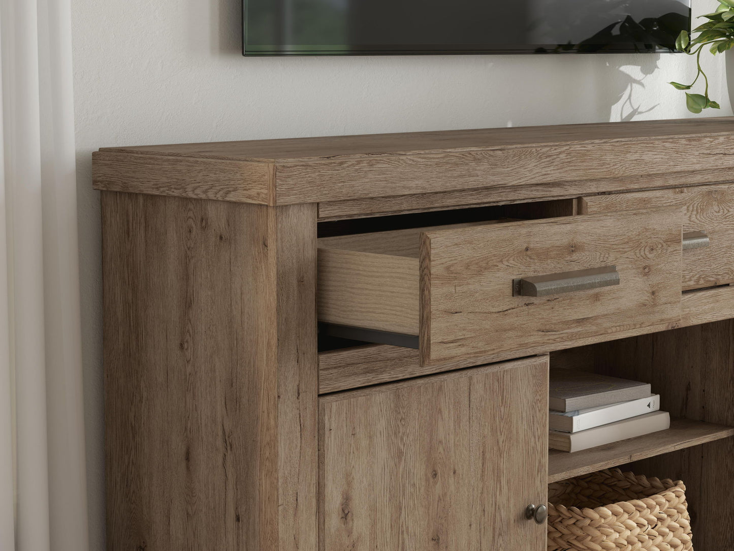 Garistyn - LG TV Stand With Fireplace Option