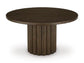 Radkin - Round Dining Room Table - Burnished Brown