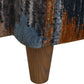 Lainey - Upholstered Ikat Armchair - Blue / Brown / Orange